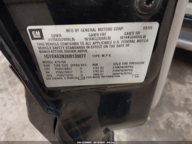 2006 CADILLAC ESCALADE 1GYEK63N26R139877 Photo 8