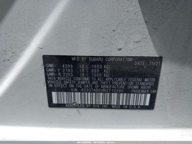 4S3GTAB6XN3710395 Subaru na