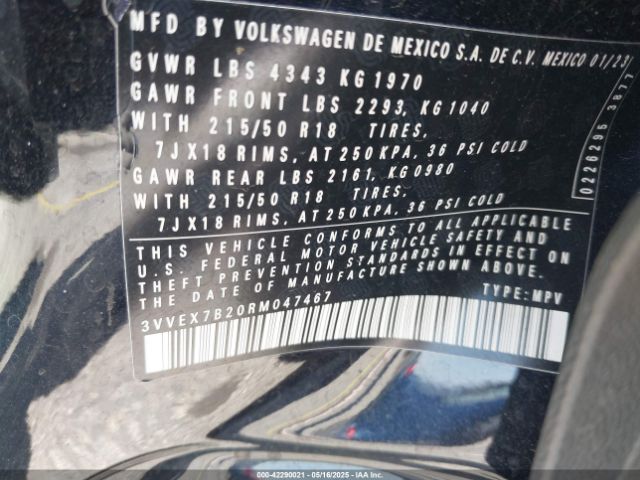 2024 VOLKSWAGEN TAOS 3VVEX7B20RM047467 Photo 8