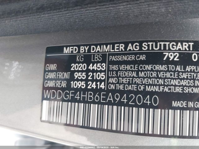 WDDGF4HB6EA942040 Mercedes-Benz C 250 Luxury/sport