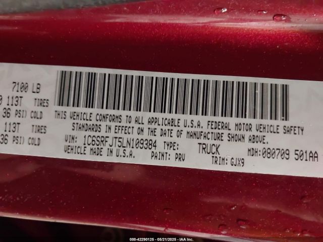 2020 RAM 1500 1C6SRFJT5LN109384 Photo 8