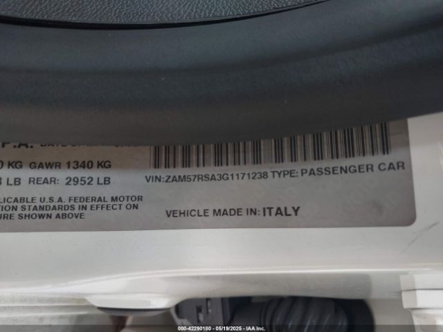 2016 MASERATI GHIBLI ZAM57RSA3G1171238 Photo 8