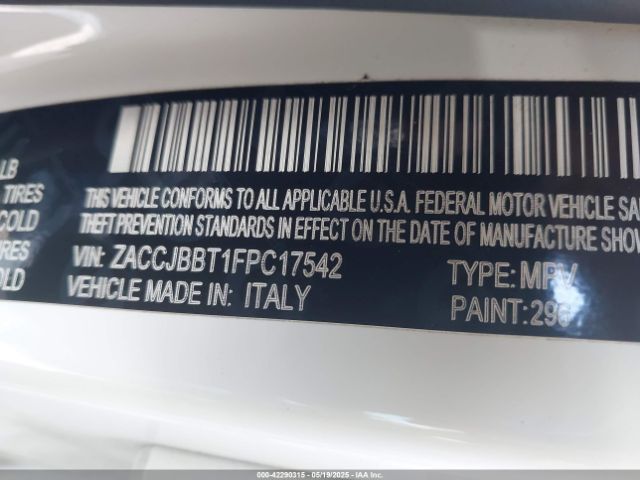 ZACCJBBT1FPC17542 Jeep Renegade Latitude