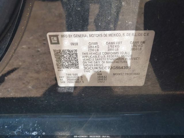 2018 CHEVROLET SILVERADO 1500 3GCUKSEC7JG554305 Photo 8