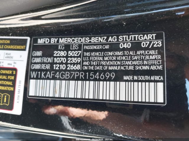 2023 MERCEDES-BENZ C 300 W1KAF4GB7PR154699 Photo 8