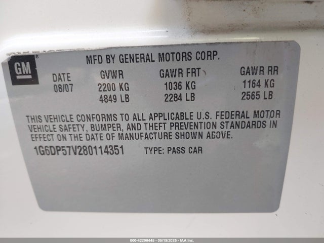 2008 CADILLAC CTS 1G6DP57V280114351 Photo 8