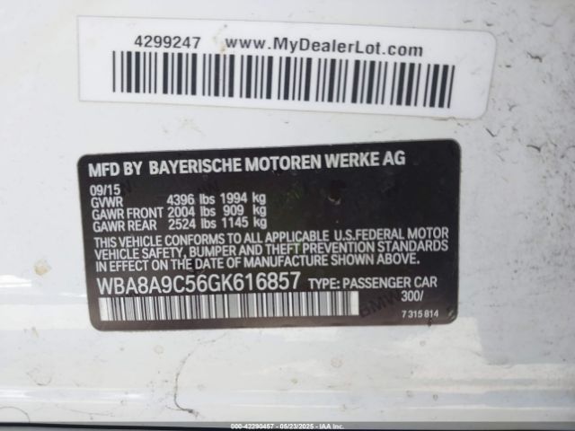 WBA8A9C56GK616857 BMW 320i