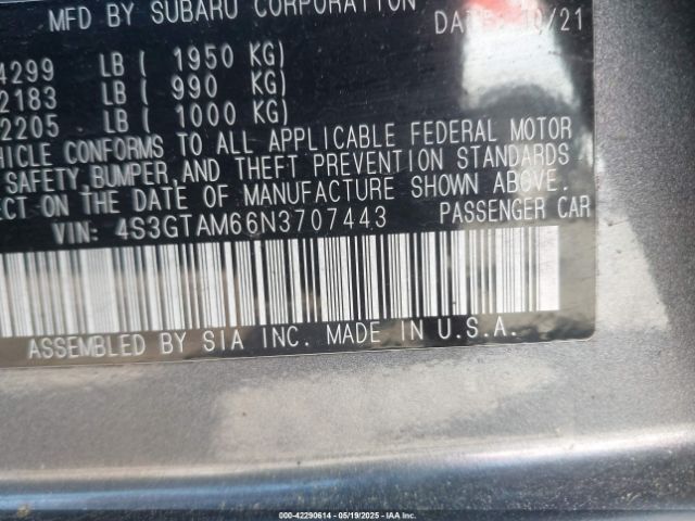 2022 SUBARU IMPREZA 4S3GTAM66N3707443 Photo 8