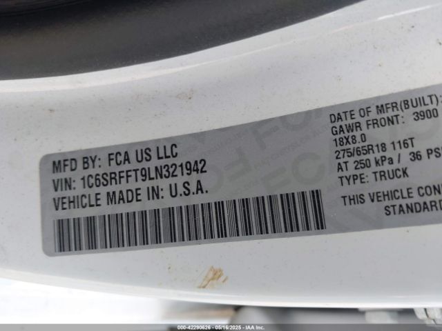 1C6SRFFT9LN321942 RAM 1500 Big Horn  4x4 5'7 Box