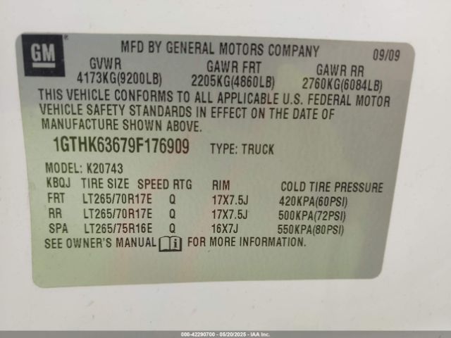 2009 GMC SIERRA 2500HD 1GTHK63679F176909 Photo 8
