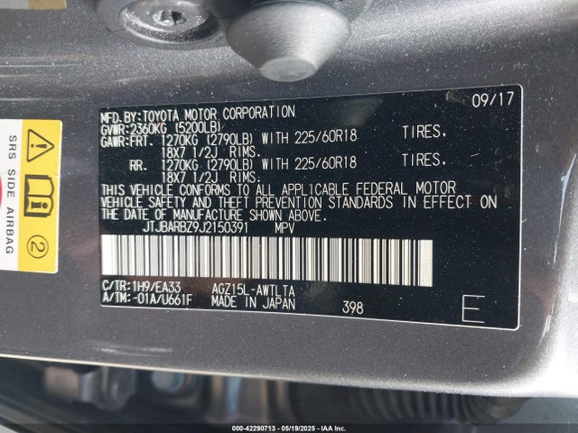 JTJBARBZ9J2150391 Lexus 8ar-fts