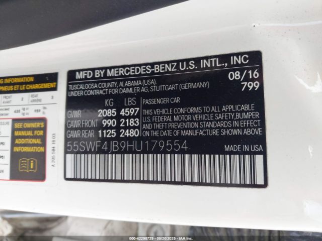 2017 MERCEDES-BENZ C 300 55SWF4JB9HU179554 Photo 8