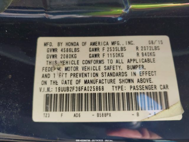 2015 ACURA TLX 19UUB2F36FA025868 Photo 8