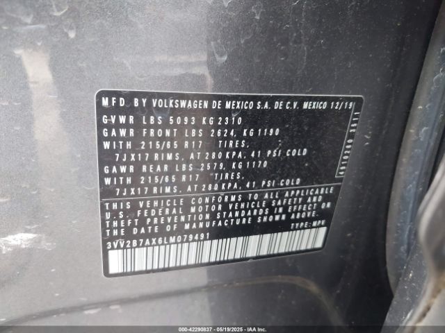 2020 VOLKSWAGEN TIGUAN 3VV2B7AX6LM079491 Photo 8
