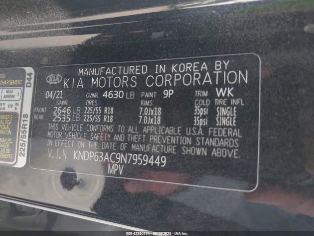 2022 KIA SPORTAGE KNDP63AC9N7959449 Photo 8