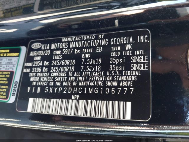 2021 KIA TELLURIDE 5XYP2DHC1MG106777 Photo 8