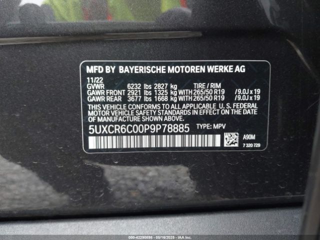 5UXCR6C00P9P78885 BMW X5 Xdrive40i