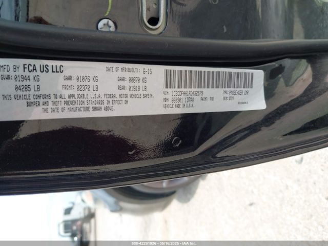 1C3CDFAA1FD432579 Dodge DART SE