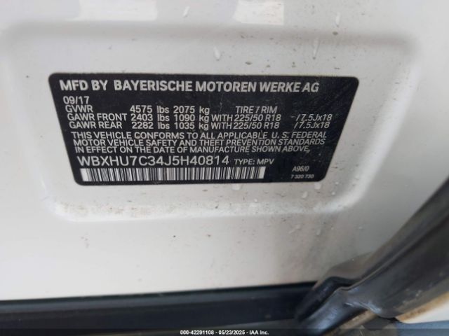 WBXHU7C34J5H40814 BMW X1 Sdrive28i