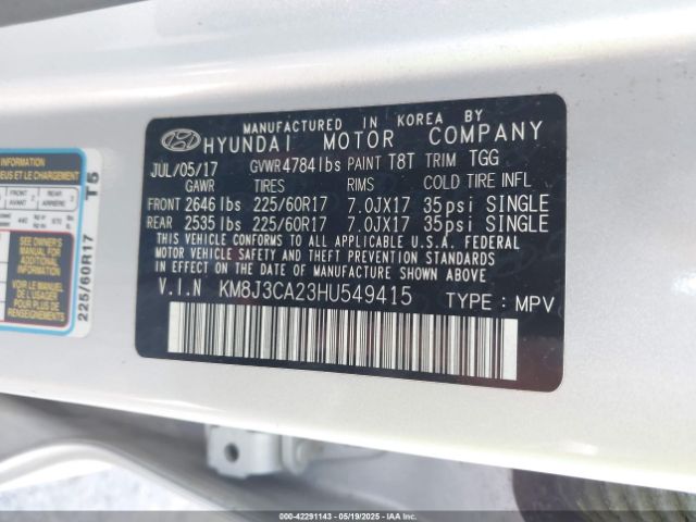 KM8J3CA23HU549415 Hyundai Tucson Eco