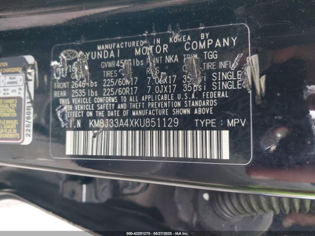 KM8J33A4XKU851129 Hyundai Tucson Value