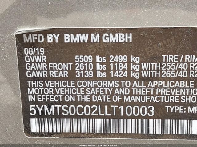 2020 BMW X3 M 5YMTS0C02LLT10003 Photo 8