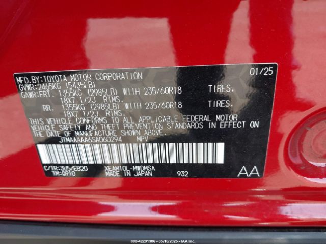 JTMAAAAA6SA060294 Toyota BZ4X XLE