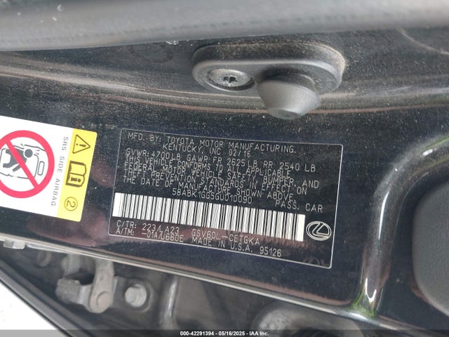 58ABK1GG5GU010090 Lexus ES 350