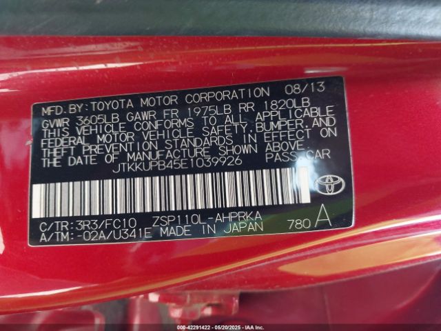 JTKKUPB45E1039926 Scion XD
