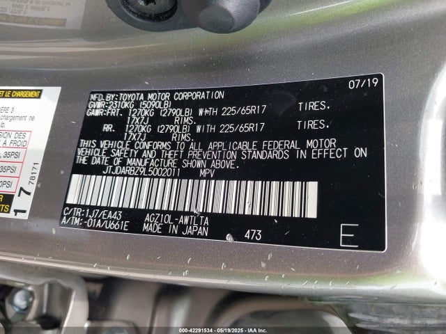 Lexus 8ar-fts 2020 JTJDARBZ9L5002011 Image 9