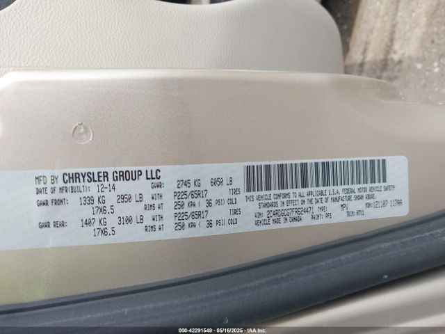 2C4RDGCG7FR624471 Dodge Grand Caravan Sxt