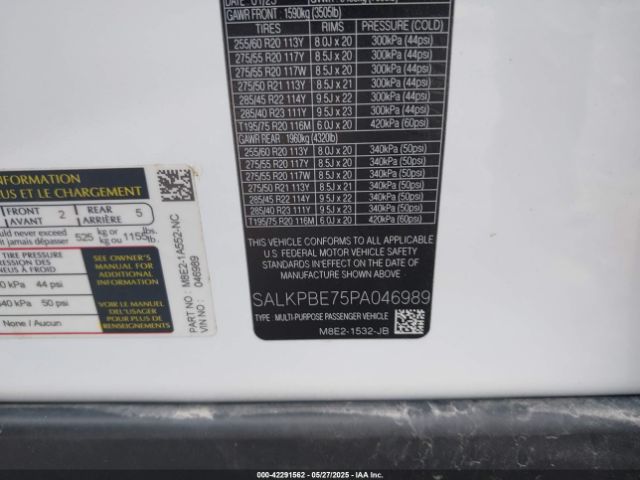 SALKPBE75PA046989 Land Rover Range Rover P530 Se
