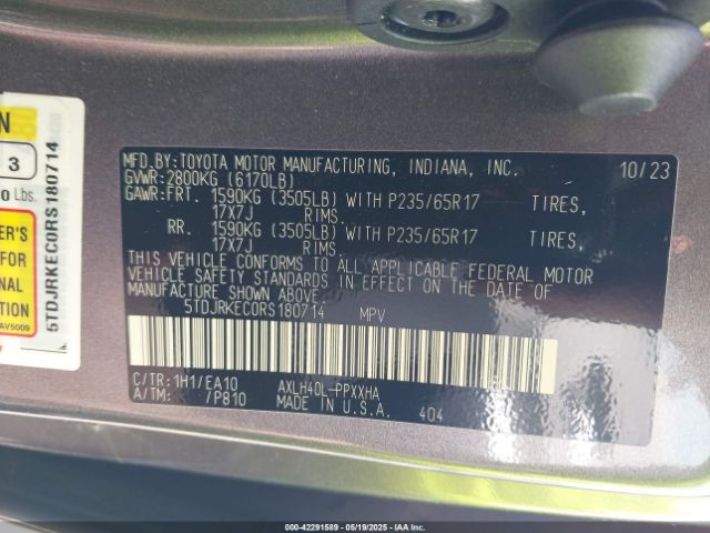 5TDJRKEC0RS180714 Toyota SIENNA XLE