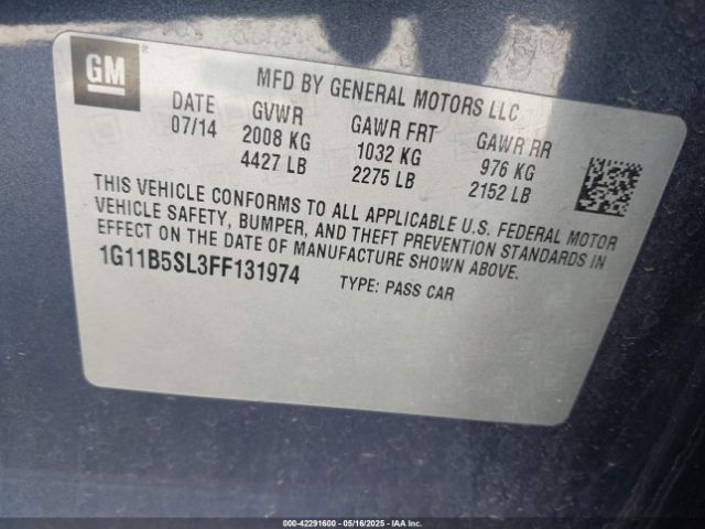 1G11B5SL3FF131974 Chevrolet MALIBU LS