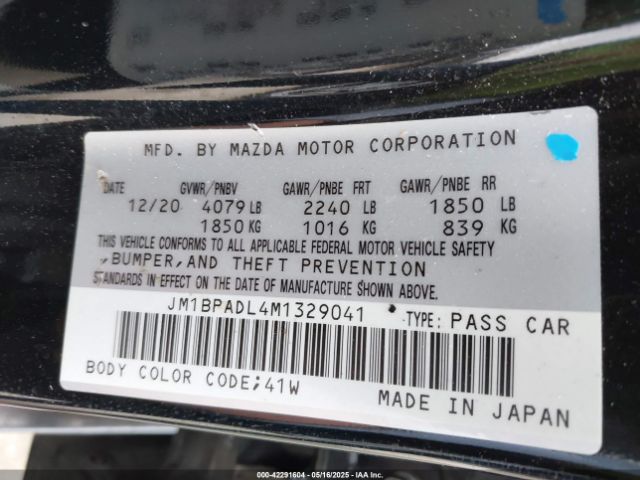 2021 MAZDA MAZDA3 JM1BPADL4M1329041 Photo 8