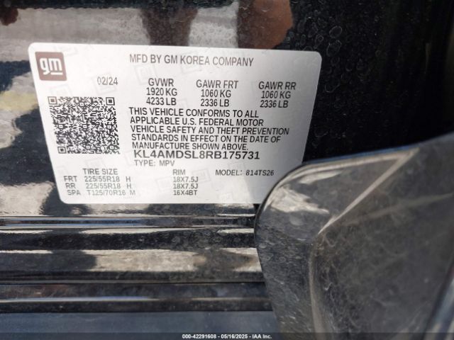 KL4AMDSL8RB175731 Buick Encore Gx Sport Touring Fwd