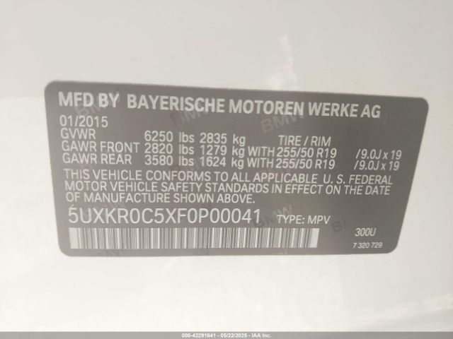 5UXKR0C5XF0P00041 BMW X5 Xdrive35i