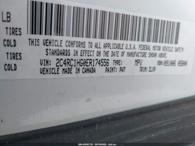 2C4RC1HG0ER174556 Chrysler Town & Country S