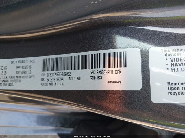 Chrysler 2015 2015 1C3CCCAB7FN690092 Image 9