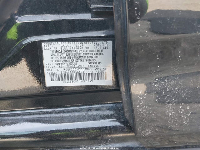 3N1AB8CV7MY229259 Nissan Sentra
