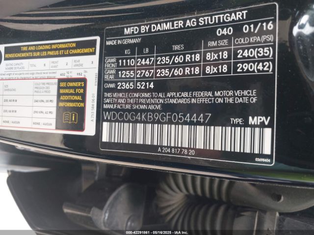 2016 MERCEDES-BENZ GLC 300 WDC0G4KB9GF054447 Photo 8