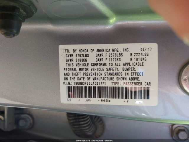 19UUB3F53JA001771 Acura Tlx Tech Pkg
