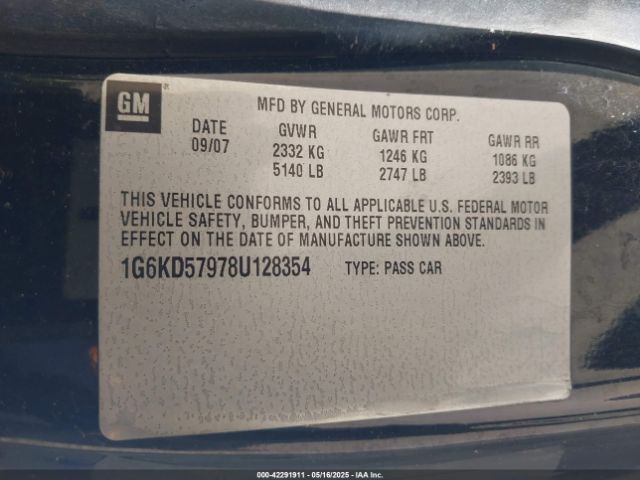 2008 CADILLAC DTS 1G6KD57978U128354 Photo 8