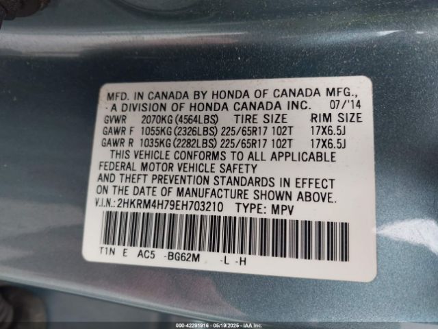 2HKRM4H79EH703210 Honda k24z7