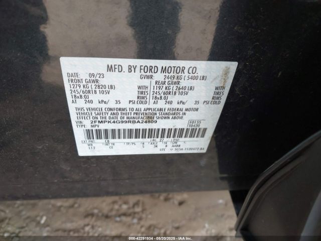 2024 FORD EDGE 2FMPK4G99RBA24809 Photo 8