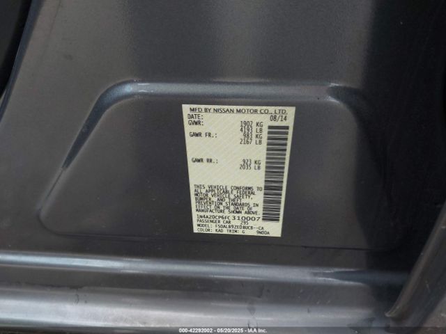 1N4AZ0CP6FC310007 Nissan LEAF S