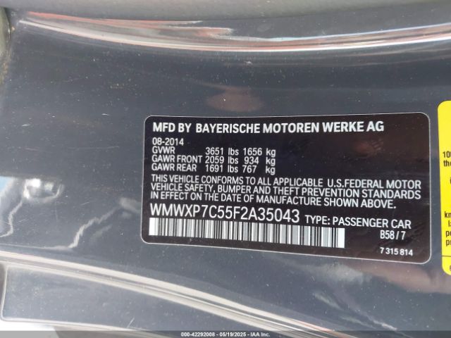 2015 MINI HARDTOP WMWXP7C55F2A35043 Photo 8