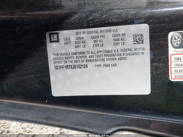 2018 CHEVROLET CAMARO 1G1FF1R7XJ0102124 Photo 8