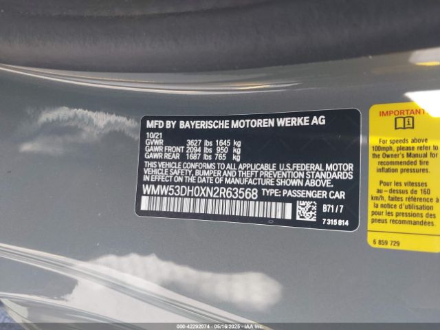 2022 MINI HARDTOP WMW53DH0XN2R63568 Photo 8