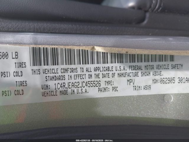 1C4RJEAG2JC455526 Jeep Grand Cherokee Laredo 4x2